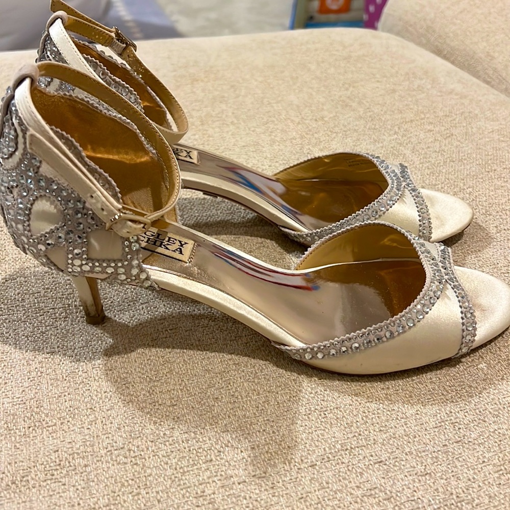 Badgley Mischka jeweled heels